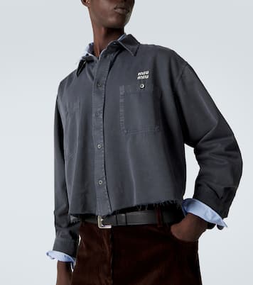 Chemise en jean à logo | Miu Miu