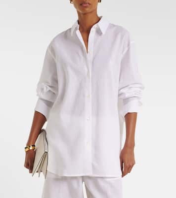 Oversized cotton and linen shirt | Toteme