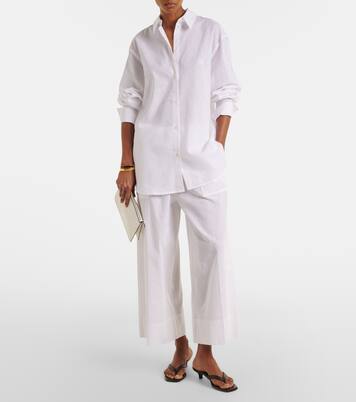 Oversized cotton and linen shirt | Toteme