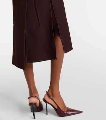 Falda midi de lana virgen drapeada | Victoria Beckham