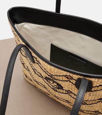 VLogo N/S Medium raffia tote bag | Valentino Garavani