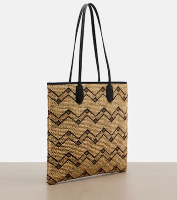 VLogo N/S Medium raffia tote bag | Valentino Garavani