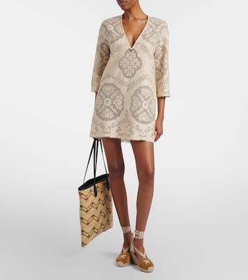VLogo N/S Medium raffia tote bag | Valentino Garavani