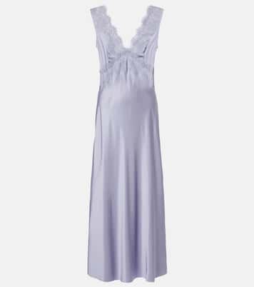 Lysandra lace-trimmed satin maxi dress | Rixo