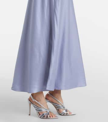 Lysandra lace-trimmed satin maxi dress | Rixo