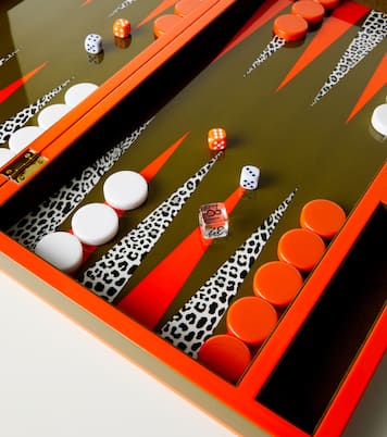 Leopard lacquered backgammon set | Jonathan Adler