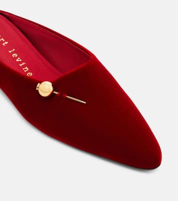 Sleep On It velvet wedge mules | Herbert Levine