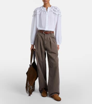 Christa ruffled cotton-blend blouse | Marant Etoile