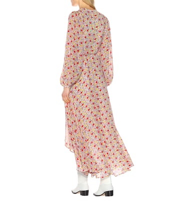 Robe portefeuille à fleurs | Ganni