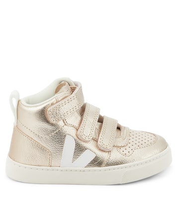 Baskets V-10 Mid en cuir métallisé | Veja Kids