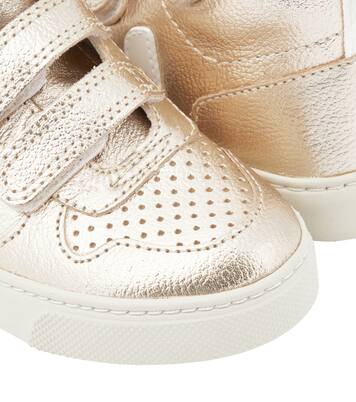 Baskets V-10 Mid en cuir métallisé | Veja Kids