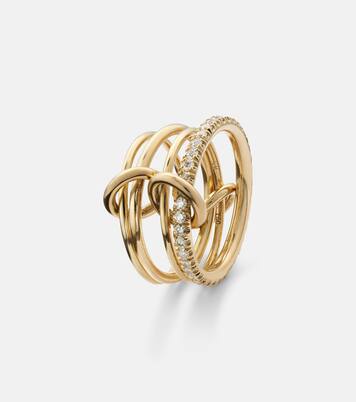 Pisces Pavé 18kt gold ring with diamonds | Spinelli Kilcollin