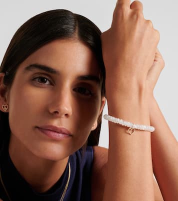 14kt gold and moonstone bracelet with diamonds | Sydney Evan