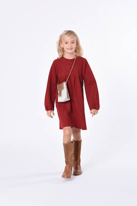 Smocked cotton blend dress | Chloé Kids