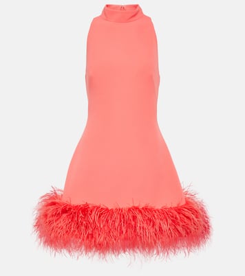 Robe Ratana en crêpe à plumes | Safiyaa