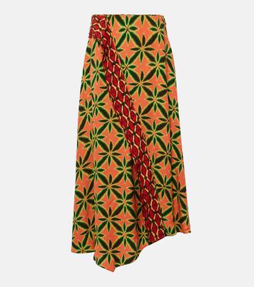 Violette ruffled crepe midi skirt | Ulla Johnson