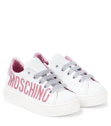 Logo leather sneakers | Moschino Kids