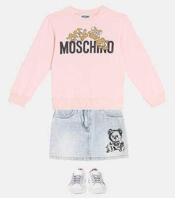 Logo leather sneakers | Moschino Kids