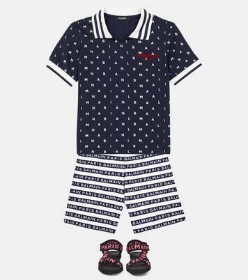 Polo imprimé en coton | Balmain Kids