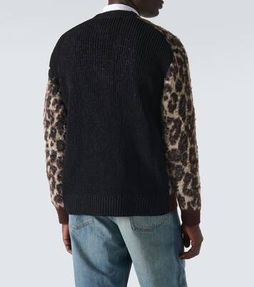 Cárdigan de mezcla de algodón en jacquard | Junya Watanabe
