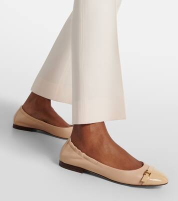 皮革芭蕾舞平底鞋 | Tod's