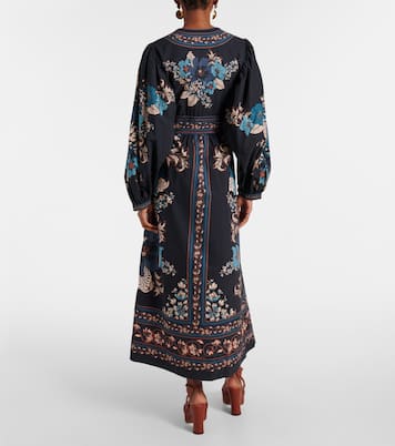 Robe midi Blossom Tapestry en coton | Farm Rio