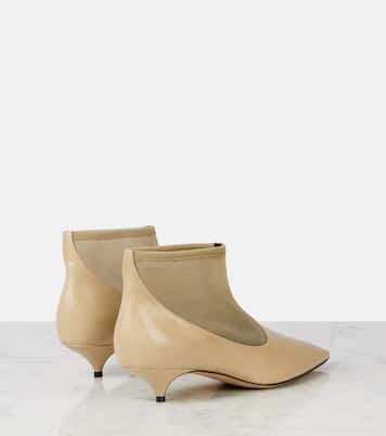 Leather and mesh ankle boots | The Row