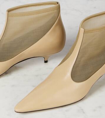 Leather and mesh ankle boots | The Row