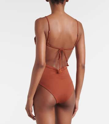 Braga de bikini de tiro alto fruncida | Johanna Ortiz