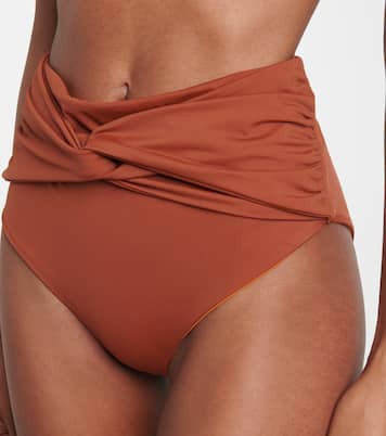 Braga de bikini de tiro alto fruncida | Johanna Ortiz