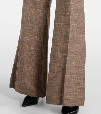 Pantalon évasé Stevens en laine mélangée | Joseph