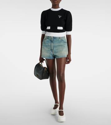 Mary-Jane-Ballerinas Wavy aus Mesh | Prada