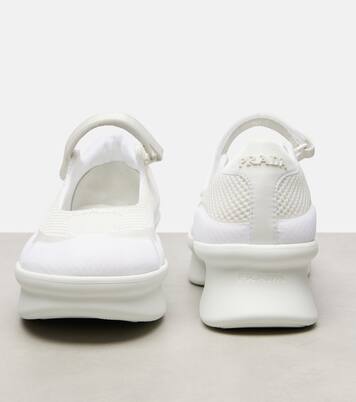 Mary-Jane-Ballerinas Wavy aus Mesh | Prada
