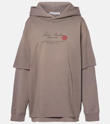 Printed cotton jersey hoodie | Acne Studios