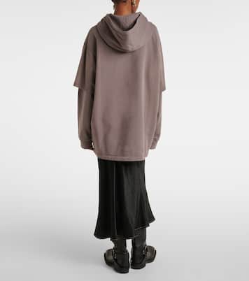 Printed cotton jersey hoodie | Acne Studios