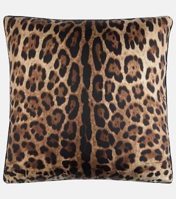 Leopardo Small silk twill cushion | Dolce&Gabbana Casa