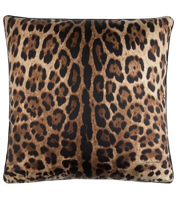 Leopardo Small silk twill cushion | Dolce&Gabbana Casa