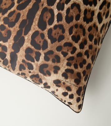 Leopardo Small silk twill cushion | Dolce&Gabbana Casa