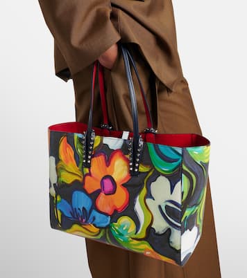 Cabata Small floral leather tote bag | Christian Louboutin