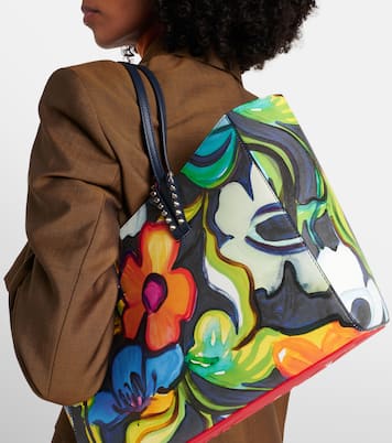 Cabata Small floral leather tote bag | Christian Louboutin