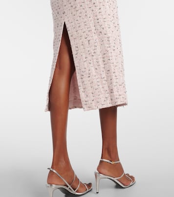 Embellished bouclé midi dress | Self-Portrait