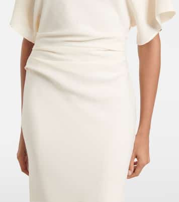 Amelie gathered crêpe midi dress | Staud