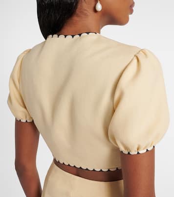 Top cropped Plus De Pois con ricamo | Valentino