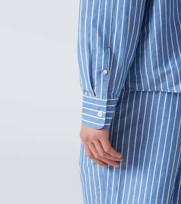 Striped linen and cotton shirt | Orlebar Brown