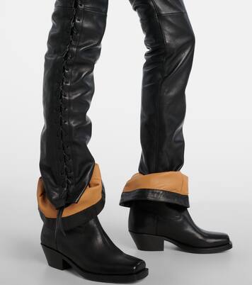 Cyerra low-rise leather pants | Isabel Marant