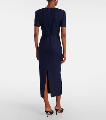 Belted bouclé midi dress | Roland Mouret
