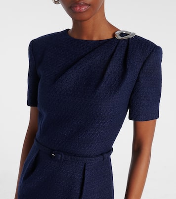 Belted bouclé midi dress | Roland Mouret