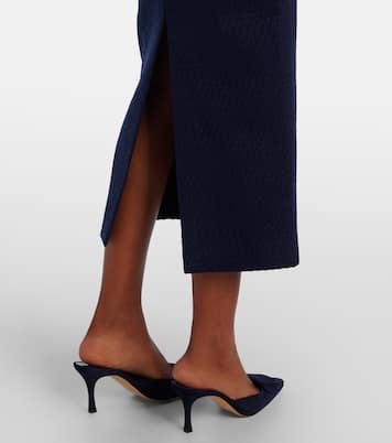 Belted bouclé midi dress | Roland Mouret