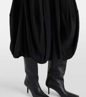 Falda midi de crepé de china de seda | Lemaire