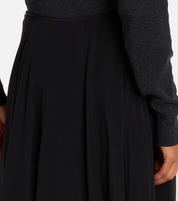 Falda midi de crepé de china de seda | Lemaire